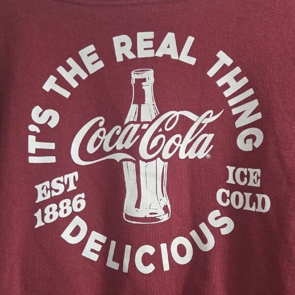 Coca-Cola Burgundy Sweatshirt with White Logo - Picture 2 of 6